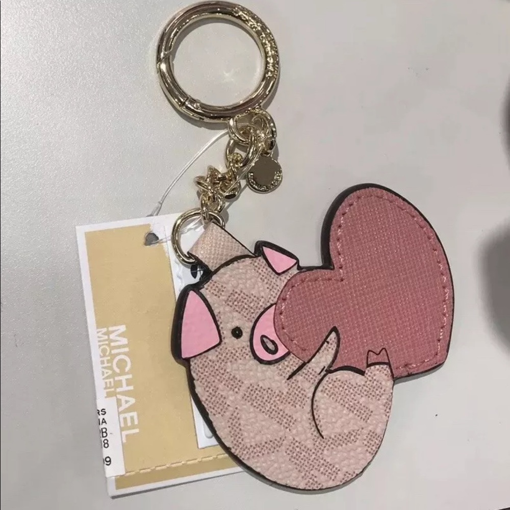 🎉HP🎉Michael Kors pink pig bag charm key keychain - Picture 5 of 5
